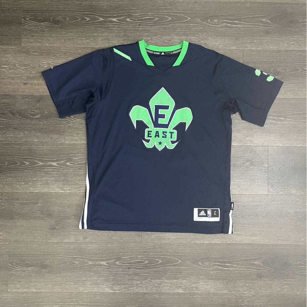 Dwyane Wade 2014 NBA All Star East Adidas Jersey Swingman NOLA Sleeves Men Large